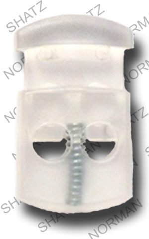 frost white 2 hole flat cord lock #594