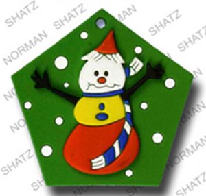novelty snowman rubber patch (300 013)
