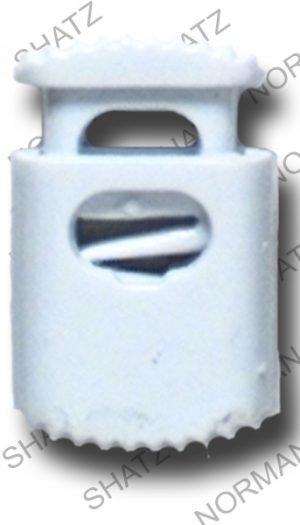 white flat cord lock #571