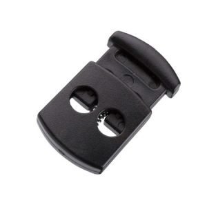 black 2 hole flat cord lock #589