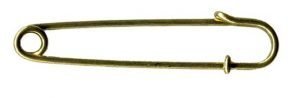 2 1/2" gold skirt safety pin (184)